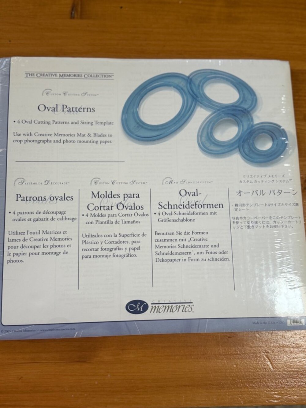 Creative Memories Custom Cutting System-4 Oval Patterns & Template Mat Scrapbook